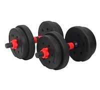 ensemble d'haltères, Ensemble d'haltères, ensemble de poids, 2 pièces, haltères réglables for haltérophilie et musculation, poignées ergonomiques en métal(15kg(7.5kg*2))