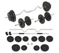 Ensemble D'haltères Et Barres D'haltères 30 Kg Multicolore