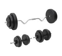 Ensemble D'haltères Et De Barre Ondulée Avec Plaques 60 Kg Vidaxl Vidaxl