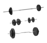 Ensemble d'haltères et de barres 30 kg poids libre ensemble d'haltères vidaXL