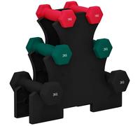 Sport Now Ensemble d'haltères hexagonaux 12 kg (6 pièces) – support inclus, 2×1kg/2×2kg/2×3kg