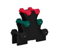Sport Now Ensemble d'haltères hexagonaux 12 kg (6 pièces) – support inclus, 2×1kg/2×2kg/2×3kg