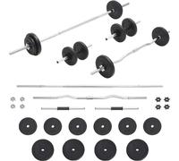 Ensemble d'haltères longs et courts 30 kg
