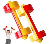 Ensemble d'haltères pour enfants, ensemble de poids pour tout-petits de 7, 9x3, 2 pouces, haltères lisses en ABS pour enfants pour la maison, la salle sport, rouge
