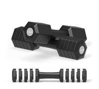 Ensemble d'haltères réglables, ensemble de poids à main 4 en 1 pour femmes et hommes, paire d'haltères de 5,44 kg chacun, 0,9 kg, 1,36 kg, 1,81 kg, 2,27 kg, 2,72 kg ensemble d'haltères - Noir