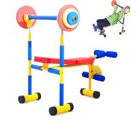 Ensemble d'haltérophilie pour enfants, équipement d'exercice réglable pour le fitness des tout-petits, banc d'entraînement à la maison et à l'école pour l'entraînement des bras et des jambes