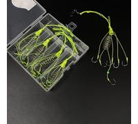 Ensemble d'hameçons en ligne pour plusieurs types de poissons, comprend une épingle à appât amovible, parfait pour les pêcheurs dans les lacs et les réservoirs (7#)
