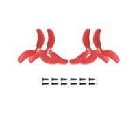 Ensemble d'hélices à Trois pales 3032S for Drone Avata 2, Comprend 12 Attaches Assorties, Composants de Remplacement de Propulsion, 4 pièces(Red)
