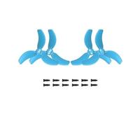 Ensemble d'hélices à Trois pales 3032S for Drone Avata 2, Comprend 12 Attaches Assorties, Composants de Remplacement de Propulsion, 4 pièces(Blue)
