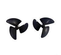 Ensemble d'hélices de bateau RC 38 mm 3 lames gauche et droite compatible avec les modèles de bricolage avec trou de moyeu pour 2 arbres de 3 mm