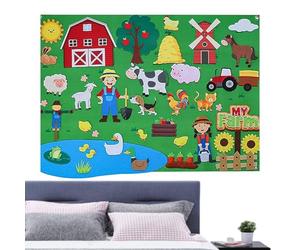 Ensemble d'histoires en Feutre - Tableau d'histoires en Flanelle pour - Jouet interactif pour l'éducation préscolaire - Planche en Feutre éducative Multifonction pour à la Maternelle