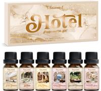 Ensemble D'huiles Essentielles Pour Hôtel,Aromathérapie,Huiles Parfumées Pour Diffuseur D'humidificateur,6 X 10 Ml Pour Hôtel,Santal,My Way,Rêverie,Souhaits Secrets,Thé Blanc