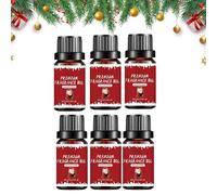 Ensemble D'Huiles Parfumées De Noël,6 Pièces D'Aromathérapie Naturelle - Set D'Huiles D'Aromathérapie D'Hiver Et De Noël,Pour La Fabrication De Savon Les Adultes La Famille La Maison La Méditation