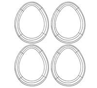 Ensemble Di Cornici Per Guirlande Pasquali In Filo Metallico - Confezione Da 4 Forme In Metallo A Forma Di Di Coniglio O Carota Per Decorazioni FAI Da Te Primaverili Per La Porta D'ingresso | Fornitur