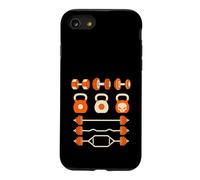 Ensemble d'icônes de Gymnase avec haltères, Kettlebells Coque pour iPhone SE (2020) / 7/8