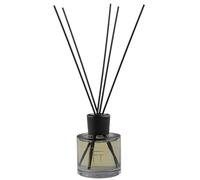 Ensemble diffuseur pour parfum ambiant, bougie parfumée et baguettes incluses en verre noir fumé avec parfum de cépages nobles et notes d'agrumes, Passion - 200 ml.