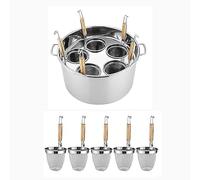 Ensemble d'inserts de cuisinière en acier inoxydable/ensemble commercial inoxydable avec séparateur et passoire(B,5 Holes)