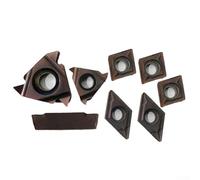 Ensemble d'inserts de tournage en carbure pour tour CNC : CCMT060204, DCMT070204, 11IR AG60, 16ER AG60 & MGMN200 - pour revêtement TiN, pour acier inoxydable, acier et alun