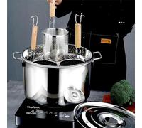 Ensemble d'inserts pour cuiseur à pâtes 3/4/5 trous, marmites en acier inoxydable avec couvercles et panier passoire à pâtes pour outil de cuisine commercial de restaurant de cuisine à domicile