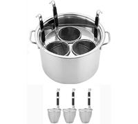 Ensemble d'inserts pour cuiseur à pâtes - Marmites en acier inoxydable avec séparateur et passoire pour la cuisson des pâtes, des nouilles et des légumes