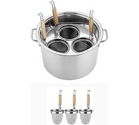 Ensemble d'inserts pour cuiseur à pâtes - Marmites en acier inoxydable avec séparateur et passoire pour la cuisson des pâtes, des nouilles et des légumes
