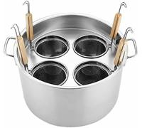 Ensemble d'inserts pour marmite à pâtes, 5 trous, ustensiles de cuisine pour pâtes avec panier étroit fait maison, restaurant, cuisine commerciale