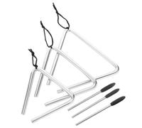 Ensemble d'instruments de musique triangulaires, 3 ensembles | Percussion for l'éducation précoce, son clair et lumineux, outil d'apprentissage du rythme amusant