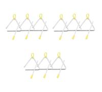 Ensemble d'instruments triangulaires musicaux | Percussion à main musicale for enfants avec Striker 9 Pack 4 pouces