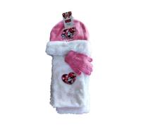 Ensemble Disney Minnie Mouse, bonnet, écharpe, gants, hiver pour filles Taille unique