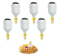 Ensemble Distributeur de Sauce Suspendu Anti-Fuite 3,5 L/5,5 L, Bouteilles compressibles Rechargeables pour la Restauration, idéal pour Les barbecues, Les Restaurants et Les Services Alimentaires - 6