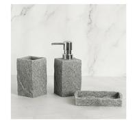 Ensemble distributeur de savon Accessoires de salle bains, distributeur savon liquide Imitati granit unique, porte-brosse à dents, tasse porte-savon, toilette Ensemble salle de bain accessoire(3 Pcs)