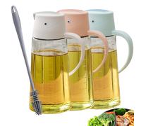 Ensemble distributeur d'huile et de vinaigre, bouteille en verre durable et facile à nettoyer de 630 ml (21 oz) avec pulvérisation uniforme,