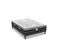 - Ensemble DIVIN 90x190 cm - Matelas Ressorts ensachés + Sommier Bois
