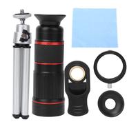 Ensemble d'objectifs macro et fisheye avec zoom télescopique 18x, trépied flexible ultra grand angle 4K HD compatible iPhone, Samsung et Android,