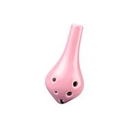 Ensemble d'ocarinas Ocarina En Céramique Rose Émaillée À Longue Bouche Six Trous Instrument Pour Débutant Clé C Élevée