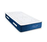 Ensemble DOLCE VITA Matelas Ressorts Ensachés - Sommier Kit Tissu Gris - 80x200 cm