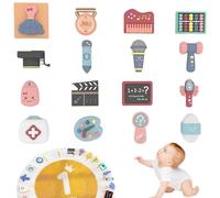 Ensemble Doljabi 16 pièces, articles de sécurité Zhuazhou, cadeaux d'anniversaire, dessin animé, 1er anniversaire, jouets traditionnels pour bébé Doljanchi, cérémonie coréenne