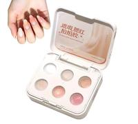 Ensemble d'ongles en gel à tapoter, accessoires de manucure 6 couleurs, collection d'art de palette d'ongles, kit de conception de beauté créative, accessoire de coiffure de salon pour les femmes prof
