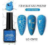 Ensemble d'ongles en gel fluorescent - Lot de 6 vernis craquelés, longue durée, résistant aux éclats, fournitures de salon de beauté | Outils de manucure à domicile pour photographie de voyage de ma