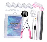 Ensemble d'ongles en gel, pinceau, lime à ongles et pinces à pointes en acrylique, outils de manucure et pédicure pour salon et usage domestique
