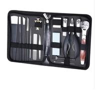 Ensemble d'ongles incarnés - INF - 17 pièces - Pince noire ergonomique - Soins professionnels des pieds