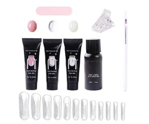 Ensemble d'ongles - Kit de manucure trois couleurs, collection de formes de sculpture d'ongles | Sélection de systèmes de construction professionnels avec application fluide pour salon, studio, maison