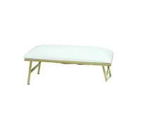 Ensemble d'oreillers for les mains et ongles, Table surélevée, support de manucure, tapis, repose-bras en fer cuir for Pour Femmes Et Manucures(White)