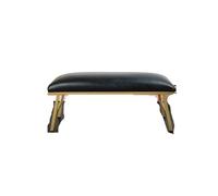 Ensemble d'oreillers for les mains et ongles, Table surélevée, support de manucure, tapis, repose-bras en fer cuir for Pour d'Ongle(Black)