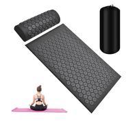 Ensemble d'oreillers Mat Tapis d'acupression -Spike avec col assorti, doublure en coton écologique | Pack de thérapie naturelle pour soulager la douleur et la relaxation