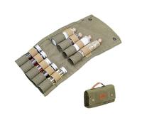 Ensemble d'organisateur de condiments - porte-pots d'épices, porte-bouteilles de pique-nique | porte-herbes aromatiques pliable avec mini conteneurs, rouleau de 9 ampoules pour cuisiner autour du feu