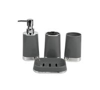 Ensemble d'organisateurs de salle de bain - Panier de rangement - Support pour brosse à dents - Distributeur de savon - Facile à installer - Panier de rangement et porte-papier