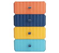 Ensemble d'organisateurs de tiroir empilable en Plastique pour Le Bureau à Domicile Organisation d'organisation Space Sauvegardise 4pcs PP Matériau 21x20x8cm
