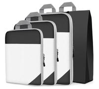 Ensemble d'organisateurs de voyage - NIKCORP - 3 sacs + housse à chaussures - Nylon imperméable - Compact - Noir