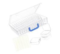 Ensemble D'organisateurs Empilables Avec Couvercle À Charnière Étanche 60 Petites Boîtes 84 Autocollants Boîte De Rangement Pour Travaux Manuels Fournitures De Bureau Organisateurs Modulaires Peu